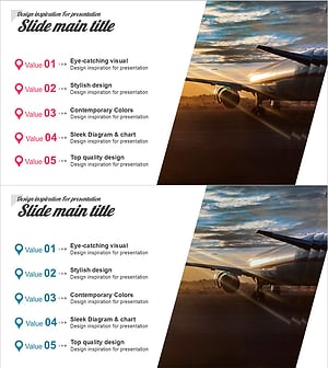 리스트형 핵심 포인트 슬라이드 | 좌우 결합형 인포그래픽 PPT