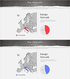 유럽 네트워크 프레젠테이션 템플릿 – 시장 및 경쟁사 분석