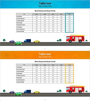 소방서 업무 테이블 – 재무 계획 및 성과 시각화