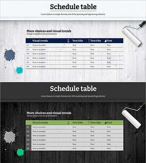 페인팅 템플릿 테이블 – 재무 계획을 시각화하다