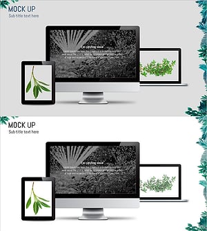 식물 사진 목업 – 감각적인 포트폴리오 템플릿