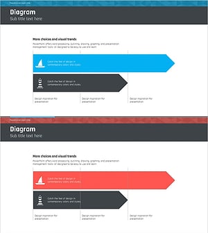 Sailing Travel Business Direction Arrow Slide – Blue and Red