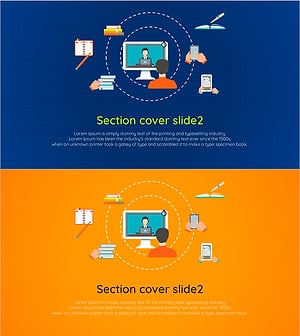 온라인 교육 템플릿 PPT 간지02 – 효율성과 창의성을 강조한 섹션 커버