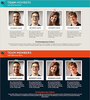 출장 인솔자를 위한 기업 소개 슬라이드 – 팀원 구성 시각화