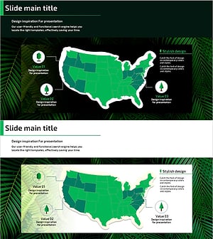 일러스트 맵과 나무 분석 슬라이드 – 운영계획과 혁신 기술
