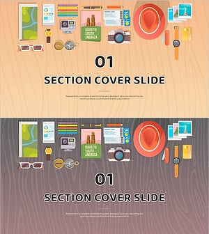 방학을 주제로 한 섹션 슬라이드 – 프레젠테이션의 매력을 더하는 디자인