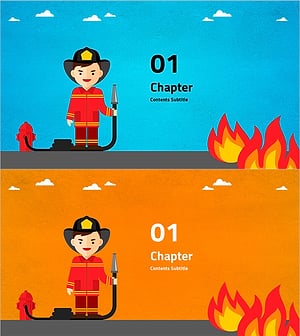 소방관 템플릿 챕터 – 다이나믹한 슬라이드