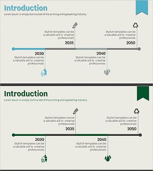 회사 연혁 친환경 블루 그린 슬라이드