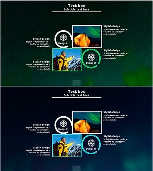 오로라 배경의 등산 슬라이드 – 사업의 필요성을 강조