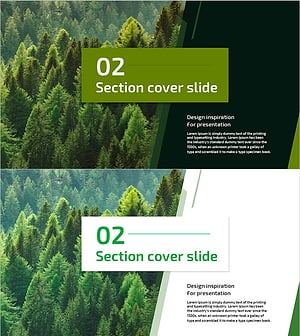 자연 숲 프레젠테이션 와이드 간지 – 구역 소개 슬라이드