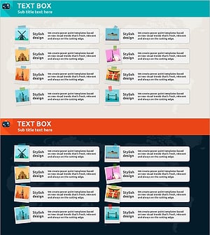 세계 여행지 사진과 특징으로 보는 다이어그램 PPT 슬라이드