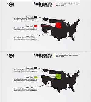 지역 일러스트 인포그래픽 – 목표 시장 전략 시각화