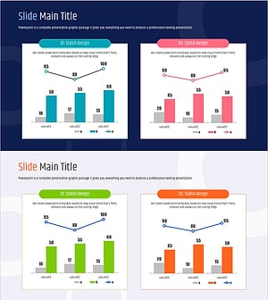 비교 혼합형 그래프 – 시장 및 경쟁사 분석