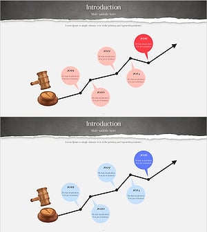 Visual Diagram Slide for Legal Dispute Process