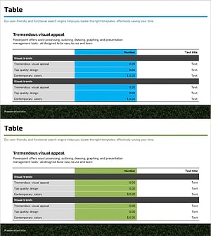 재무계획표 블루 그린 – 효과적인 자금 관리