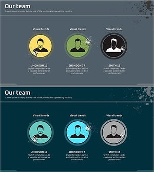 팀 대표 소개 – 조직의 아이덴티티를 강조하는 클러스터 슬라이드