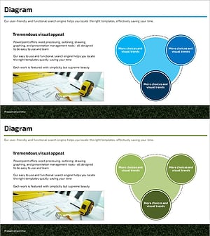 차별화전략 확산형 다이어그램 블루 그린