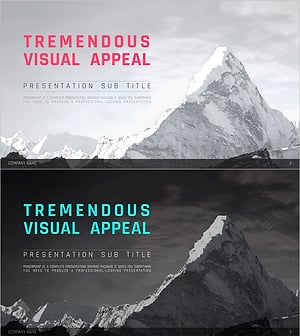 산 이미지를 강조한 인트로 슬라이드 – 비주얼로 주목을 끌다