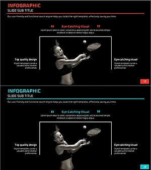 Infographic Slide Highlighting Characteristics of Tennis Game