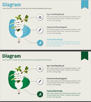 Business Outlook with Eco-friendly Icons – Blue and Green