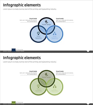 비즈니스 아이콘 중첩 다이어그램 – 사업 전략 수립에 적합