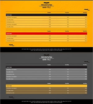 Yellow Red Highlight Table Chart – Business Insights
