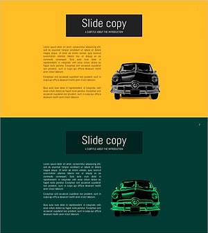 클래식 카 소개를 위한 슬라이드 – 매력과 역사