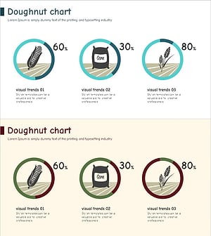 농장 아이콘 도넛형 차트 활용 – 데이터 시각화와 분석