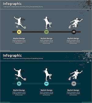 Soccer Silhouette Infographic – Presenting Business Vision and Strategy