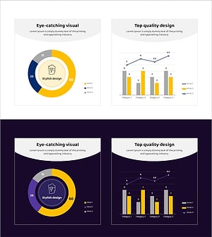 기술 데이터 분석을 위한 도넛형 그래프 슬라이드