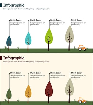 Tree Forest Infographic Slide Blue Green – Business Strategy Overview