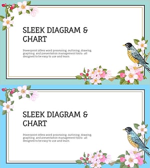 삶의 아름다움을 담은 꽃과 새 일러스트 슬라이드