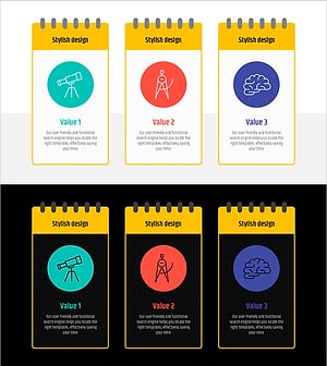 메모장 프레임의 학습 콘텐츠 – 독창적이고 실용적인 디자인