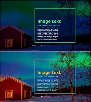 오로라 집 네모 텍스트 박스 – 사례 아웃트로