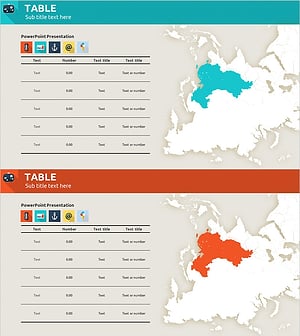 세계여행 템플릿 테이블 – 시장 분석 자료