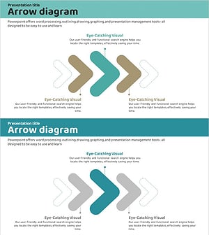 탄소중립 화살표 다이어그램 – 선형 흐름을 효과적으로 전달