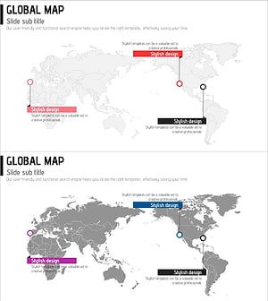 글로벌 맵과 텍스트박스 – 고객 및 파트너사 소개