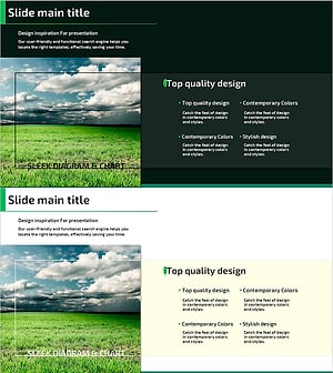 자연을 강조한 제품/서비스 소개 슬라이드 – 지속 가능성과 비전