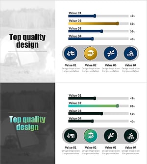 수상 활동 선호도를 시각화한 클러스터형 슬라이드