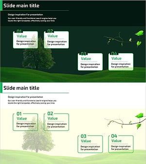 숲의 효능 – 자연의 가치를 강조한 슬라이드