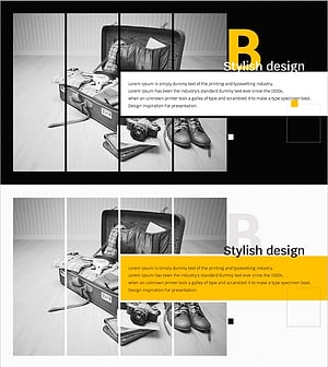 스타일리시 디자인을 갖춘 슬라이드 프레젠테이션