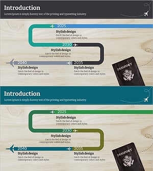 Company History Blue Green Diagram