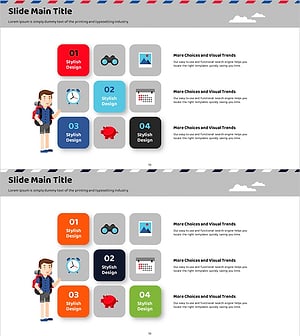 여행 사업 서비스 구성도 일러스트 아이콘 - 효과적인 시각화 제공