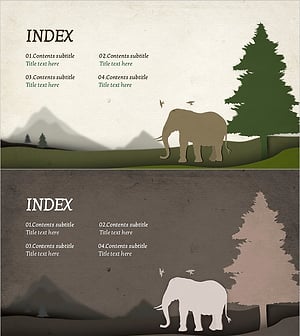 동물 자연 템플릿 – 목차 슬라이드