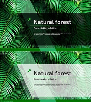 자연 숲 프레젠테이션 와이드 템플릿 표지