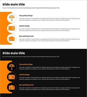 항목별 분석 텍스트 박스 슬라이드 – 효과적인 정보 정리