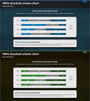 Blue Green Stackable Bar Chart – Market Trend Analysis