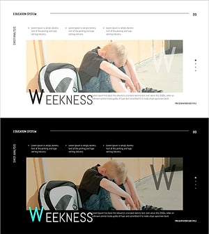 SWOT Analysis Slide: Weaknesses in Education System