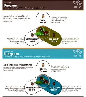 커피콩 중첩 다이어그램 – 사업 전략 및 서비스 구성