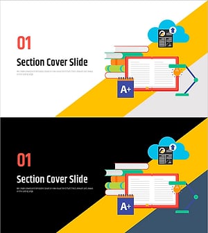 Online Learning Illustration Template Section Slide 01